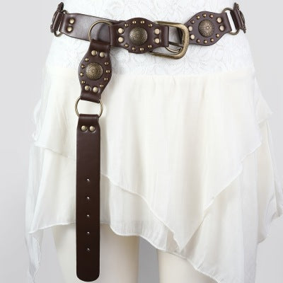 Retro American Hot Girl Rivet Belt