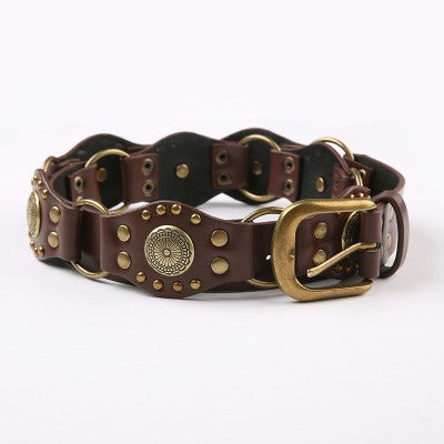 Retro American Hot Girl Rivet Belt